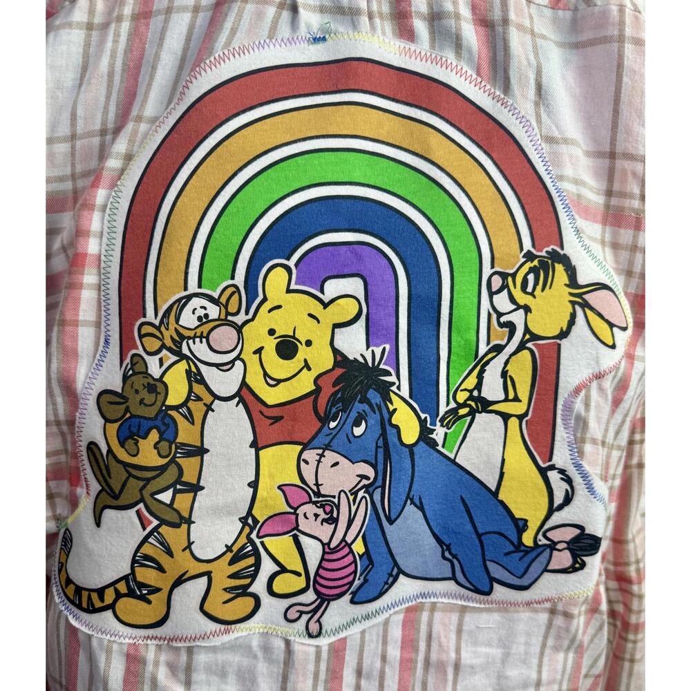 April 25th Flannel Upcycled Croft & Barrow Winnie the Pooh XXL Unisex Whimsigoth